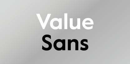 Value Sans Police Poster 1